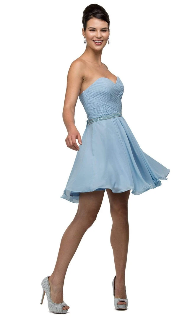 Dancing Queen - 9581 Crisscross Ruching On Sweetheart A-Line Short Party Dress 8 Dancing Queen - 9581 Crisscross Ruching On Sweetheart A-Line Short Party Dress