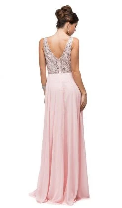 Dancing Queen - 9589 Beaded Bodice Chiffon A-line Prom Dress