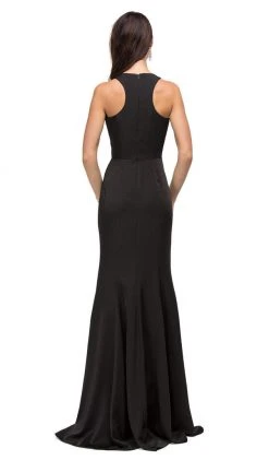 Dancing Queen - 9635 Silky Halter Racer Back Prom Dress