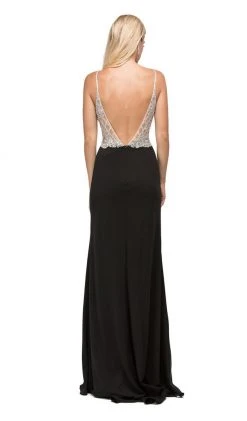 Dancing Queen - 9650 Sheer Jewel Embellished Bodice Evening Dress
