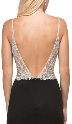 Dancing Queen - 9650 Sheer Jewel Embellished Bodice Evening Dress