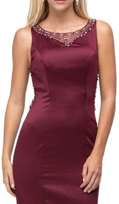 Dancing Queen - 9699 Glamour Embellished Sheer Back Long Mermaid Prom Dress 8 Dancing Queen - 9699 Glamour Embellished Sheer Back Long Mermaid Prom Dress