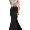 Dancing Queen - 9706 Teardrop Back Cutout Beaded Ornate Prom Dress