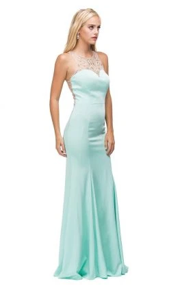 Dancing Queen - 9715 Adorned Sleeveless Illusion Jewel Jersey Prom Dress 17 Dancing Queen - 9715 Adorned Sleeveless Illusion Jewel Jersey Prom Dress