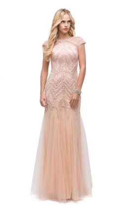 Dancing Queen - 9734 Lace Beaded Ornate Mermaid Dress