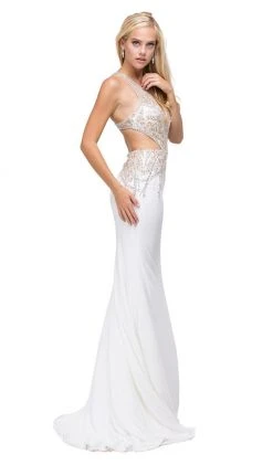 Dancing Queen - 9736 Embellished Bodice With Back Cutouts Prom Dress