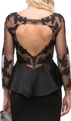 Dancing Queen - 9765 Attractive Lace Beaded Bodice Long Prom Dress