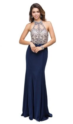 Dancing Queen - 9777 Illusion Cutout Sheath Evening Gown