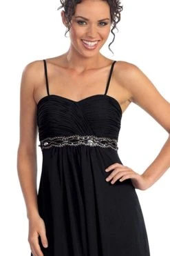 Elizabeth K - GL1016 Jewel Embellished Sweetheart A-line Dress
