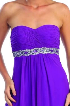Elizabeth K - GL1016 Jewel Embellished Sweetheart A-line Dress