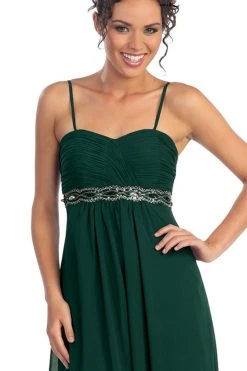 Elizabeth K - GL1016 Jewel Embellished Sweetheart A-line Dress