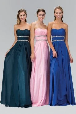 Elizabeth K - GL1017 Sweetheart Sequined Empire Waist Dress