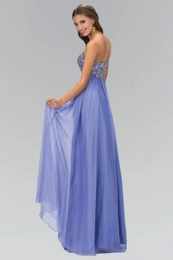 Elizabeth K - GL1069 Strapless Ornate Chiffon Empire Gown 5 Elizabeth K - GL1069 Strapless Ornate Chiffon Empire Gown