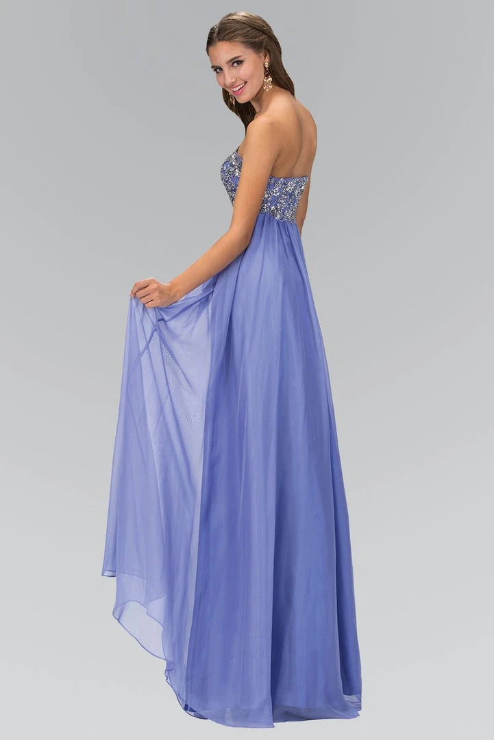 Elizabeth K - GL1069 Strapless Ornate Chiffon Empire Gown 4 Elizabeth K - GL1069 Strapless Ornate Chiffon Empire Gown
