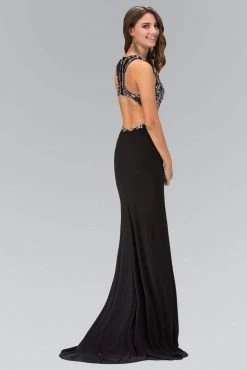 Elizabeth K - GL1385 Jewel Ornate Illusion Sheath Gown 7 Elizabeth K - GL1385 Jewel Ornate Illusion Sheath Gown
