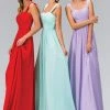 Elizabeth K - GL1386 Sleeveless Shoulder Straps Chiffon Long Dress