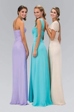 Elizabeth K - GL1390 Shirred One-Shoulder Sweetheart Gown 7 Elizabeth K - GL1390 Shirred One-Shoulder Sweetheart Gown