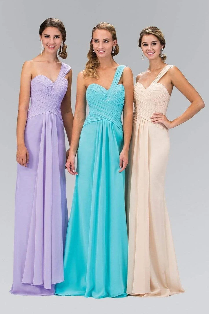 Elizabeth K - GL1390 Shirred One-Shoulder Sweetheart Gown 4 Elizabeth K - GL1390 Shirred One-Shoulder Sweetheart Gown