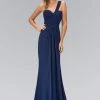 Elizabeth K - GL1390 Shirred One-Shoulder Sweetheart Gown