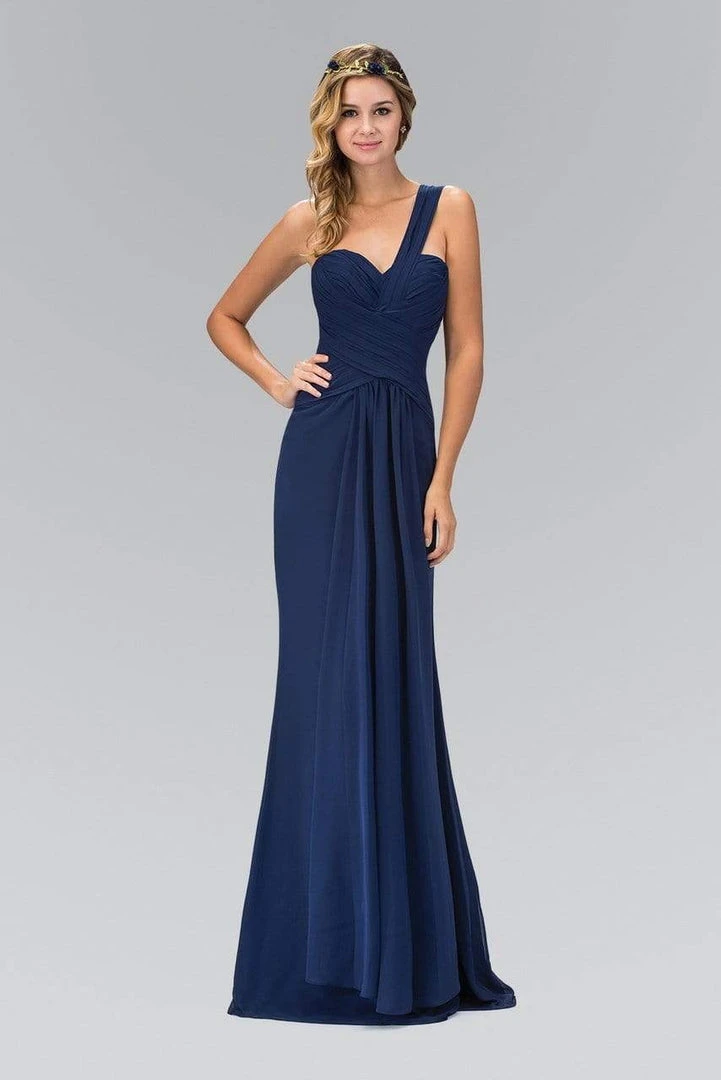 Elizabeth K - GL1390 Shirred One-Shoulder Sweetheart Gown 3 Elizabeth K - GL1390 Shirred One-Shoulder Sweetheart Gown