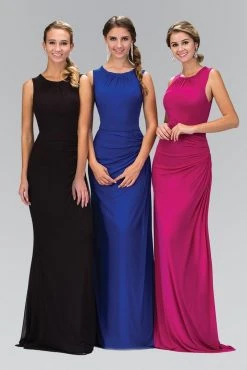 Elizabeth K - GL1395 Bateau Draped Jersey Gown