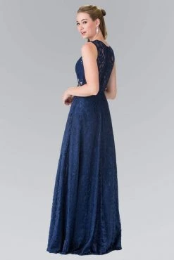 Elizabeth K - GL1460 Sleeveless Beaded Lace Long Dress