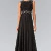 Elizabeth K - GL1460 Sleeveless Beaded Lace Long Dress