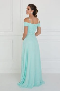 Elizabeth K - GL1523 Off Shoulder Twisted Bodice Chiffon Gown 7 Elizabeth K - GL1523 Off Shoulder Twisted Bodice Chiffon Gown