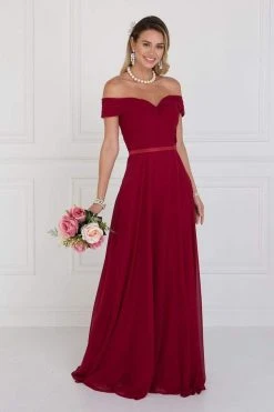 Elizabeth K - GL1523 Off Shoulder Twisted Bodice Chiffon Gown 9 Elizabeth K - GL1523 Off Shoulder Twisted Bodice Chiffon Gown