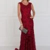 Elizabeth K - GL1529 Scoop Appliqued Evening Dress 2 Elizabeth K - GL1529 Scoop Appliqued Evening Dress