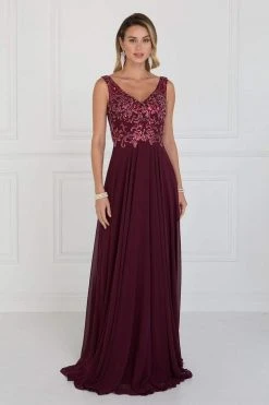Elizabeth K - GL1567 Sleeveless Bead Embroidered Chiffon A-Line Gown 10 Elizabeth K - GL1567 Sleeveless Bead Embroidered Chiffon A-Line Gown