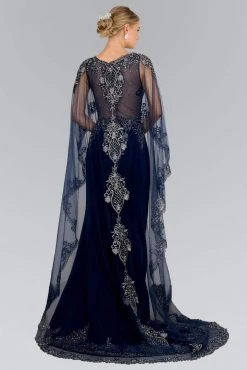 Elizabeth K - GL1596 Embellished Illusion Bateau Sheath Dress 7 Elizabeth K - GL1596 Embellished Illusion Bateau Sheath Dress