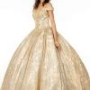Elizabeth K - GL1820 Glitter Mesh Off Shoulder Sweetheart Ballgown