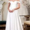 Elizabeth K - GL1908 Off Shoulder Satin Bridal Dress