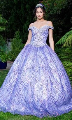 Elizabeth K - GL1928 Jewel Beaded Glitter Print Mesh Ballgown 16 Elizabeth K - GL1928 Jewel Beaded Glitter Print Mesh Ballgown