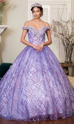 Elizabeth K - GL1928 Jewel Beaded Glitter Print Mesh Ballgown 15 Elizabeth K - GL1928 Jewel Beaded Glitter Print Mesh Ballgown