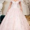Elizabeth K - GL1942 Wide Neck Embellished Ballgown