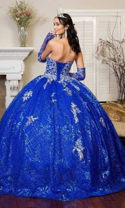 Elizabeth K - GL1943 Embroidered Sweetheart Mesh Ballgown