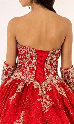 Elizabeth K - GL1943 Embroidered Sweetheart Mesh Ballgown