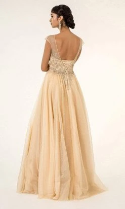 Elizabeth K - GL1954 Embellished Bateau Mesh A-line Gown 11 Elizabeth K - GL1954 Embellished Bateau Mesh A-line Gown