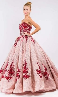 Elizabeth K - GL1957 Rosette Embroidered Ballgown 15 Elizabeth K - GL1957 Rosette Embroidered Ballgown