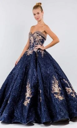 Elizabeth K - GL1957 Rosette Embroidered Ballgown 12 Elizabeth K - GL1957 Rosette Embroidered Ballgown