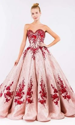 Elizabeth K - GL1957 Rosette Embroidered Ballgown 14 Elizabeth K - GL1957 Rosette Embroidered Ballgown