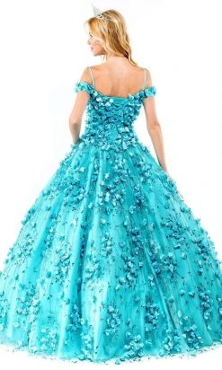 Elizabeth K - GL1962 Blossom Ornate Off Shoulder Ballgown