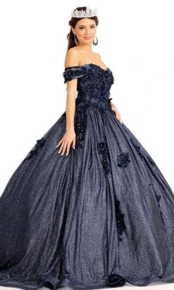Elizabeth K GL1971 - Floral Applique Prom Ballgown