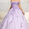 Elizabeth K GL1971 - Floral Applique Prom Ballgown