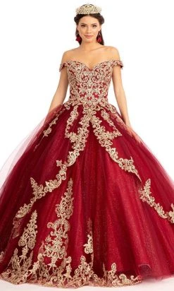 Elizabeth K GL1972 - Off-shoulder Sweetheart Neck Ball Gown