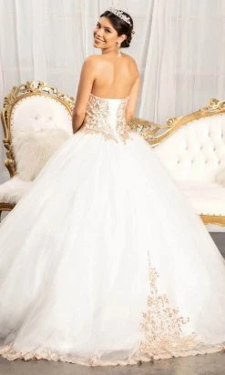 Elizabeth K GL1973 - Strapless Sweetheart Neck Ball Gown