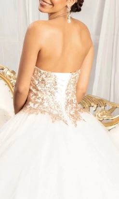 Elizabeth K GL1973 - Strapless Sweetheart Neck Ball Gown