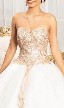 Elizabeth K GL1973 - Strapless Sweetheart Neck Ball Gown